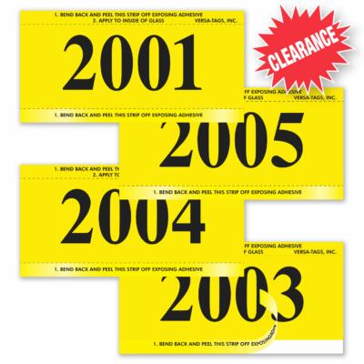 Yearly Pressure Sensitive Window Stickers