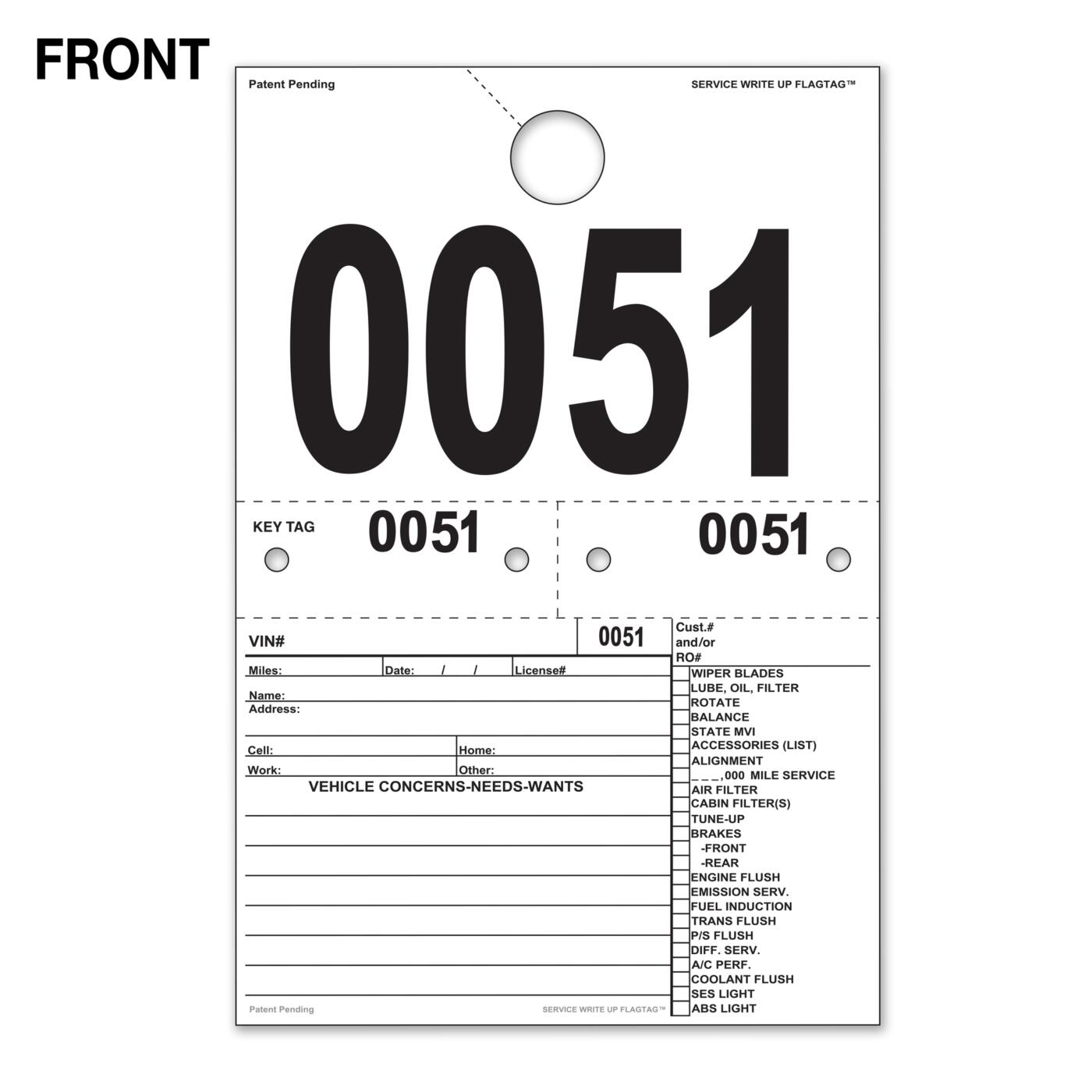 Service Write-Up Tags - Image 2