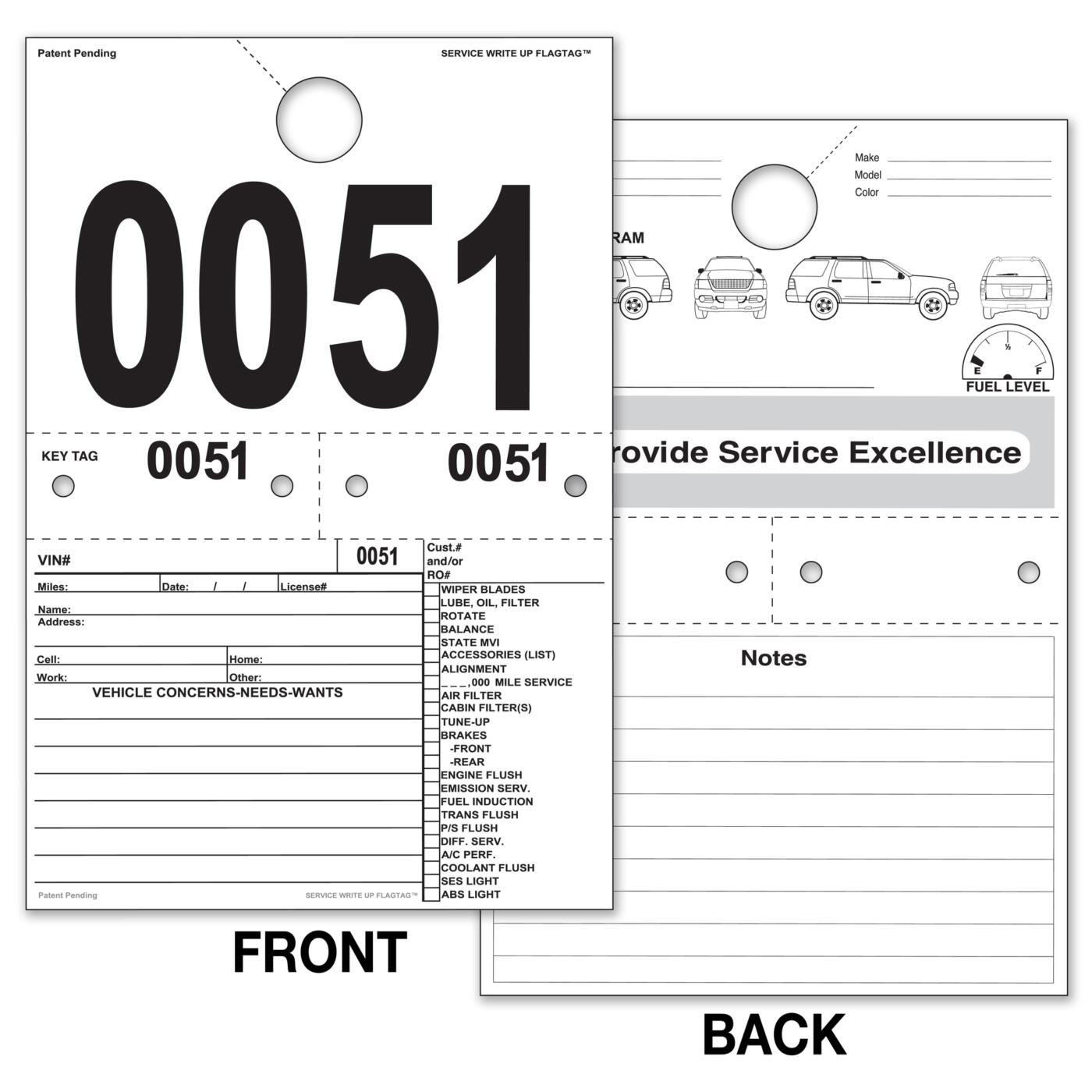 Service Write-Up Tags