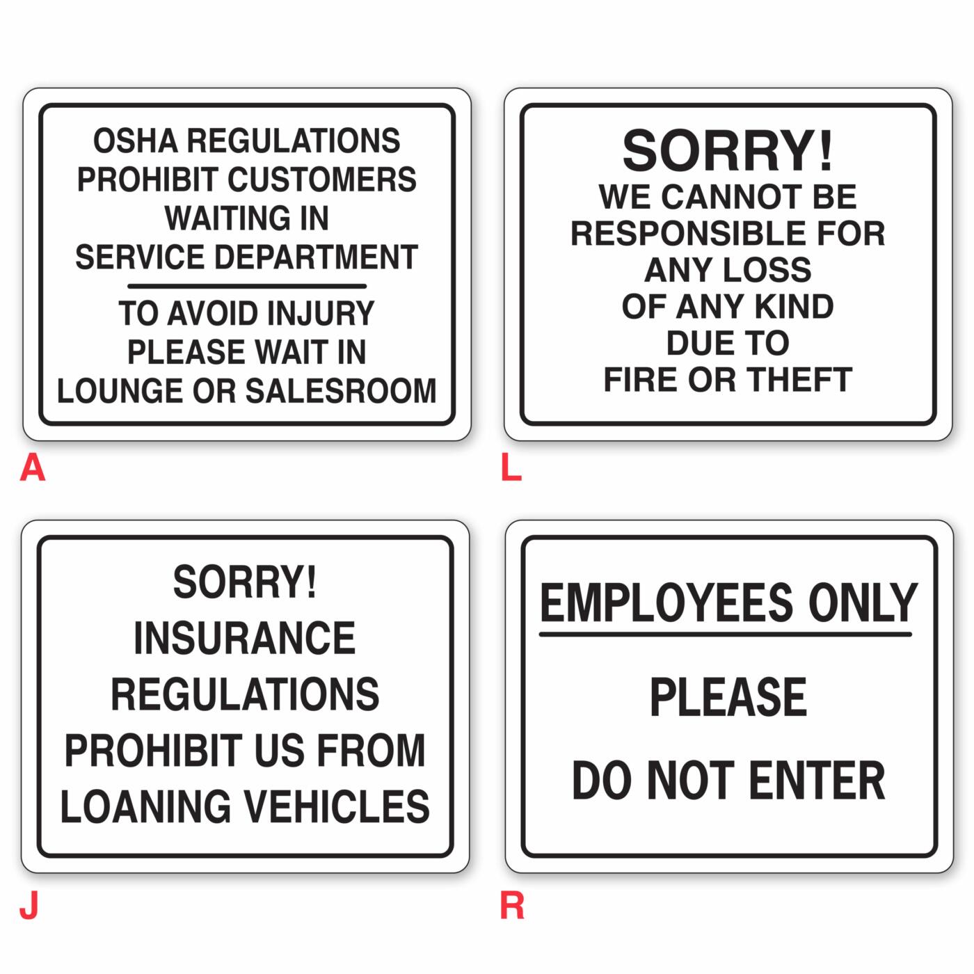 Plastic Signs - Image 2
