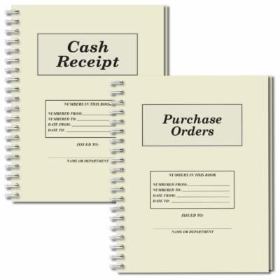 Cash Receipt & Purchase Order Books