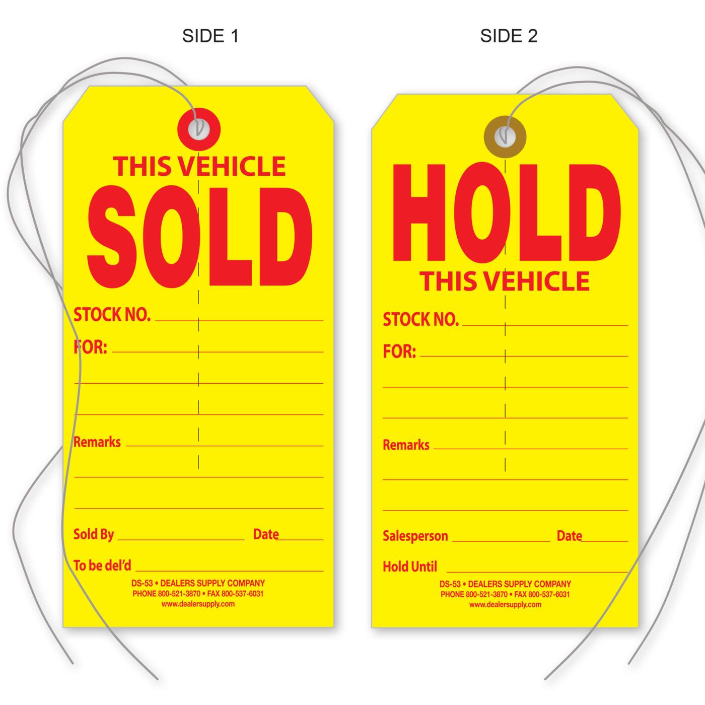 Sold and Hold Tags - Image 3