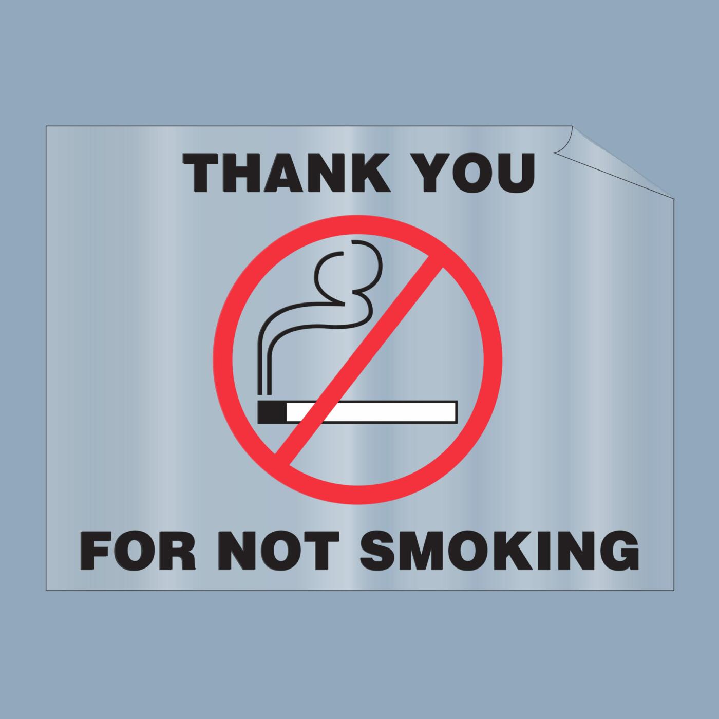 No Smoking Static Cling Stickers - Image 2
