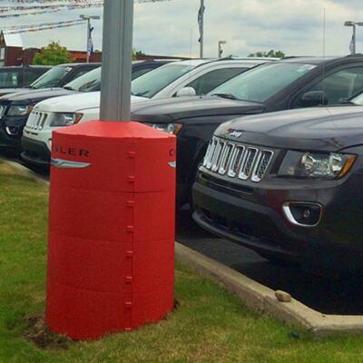 Light Pole Guards auto dealer supply
