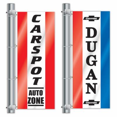 3' x 8' Single Face Pole Flags