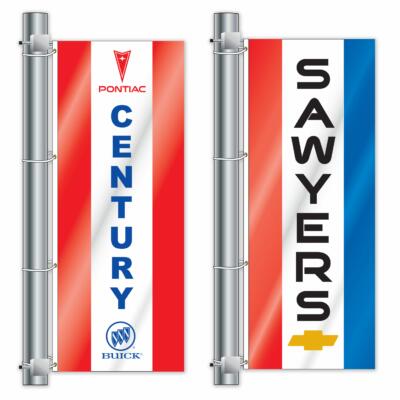 3' x 8' Single Face Pole Flags