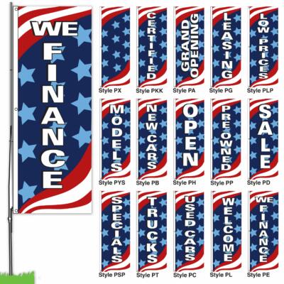 Patriotic Vertical Flags auto dealer supply