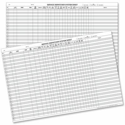 Service Dispatcher Sheets auto dealer supply