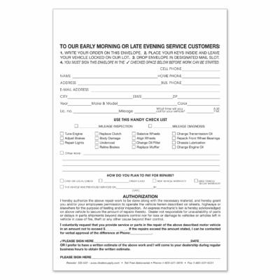 Early Bird Envelopes auto dealer service supply