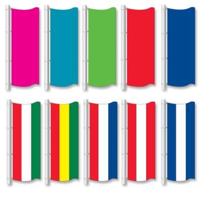 Single Face Pole Flags auto dealership