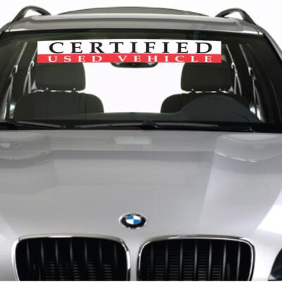Die Cut Removable Windshield Decals auto dealer supply