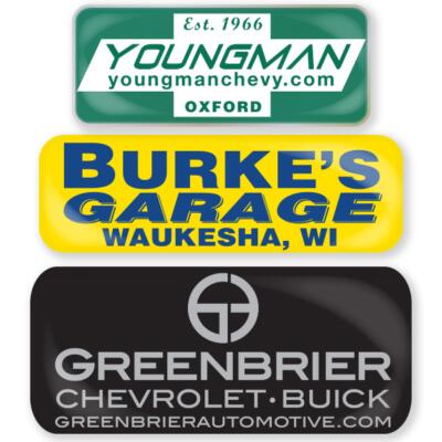 Duralens Flexible Domed Decals auto dealer