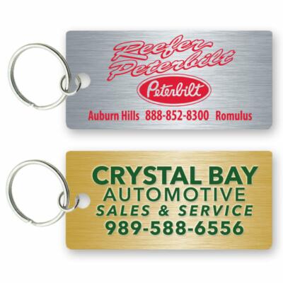Die Stamped Aluminum Key Fobs