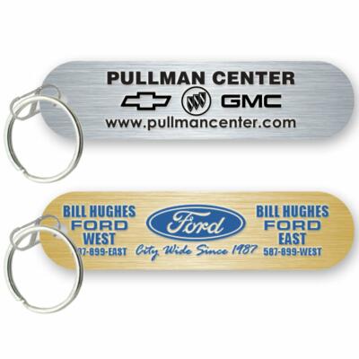 Die Stamped Aluminum Key Fobs