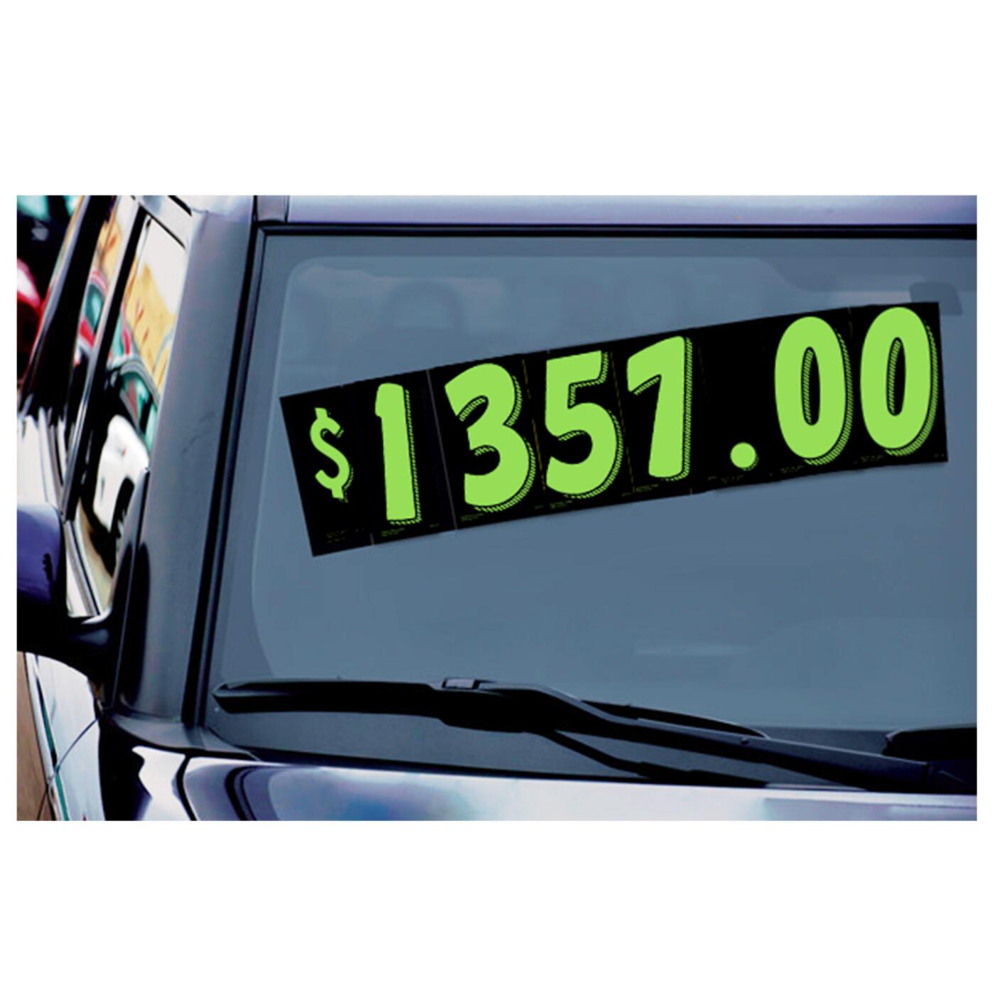Vehicle Windshield Number Stickers - Image 3