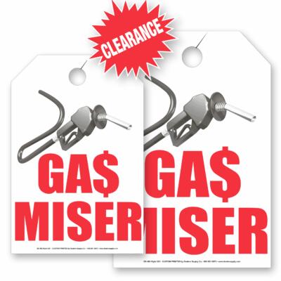 GAS MISER Hang Tags