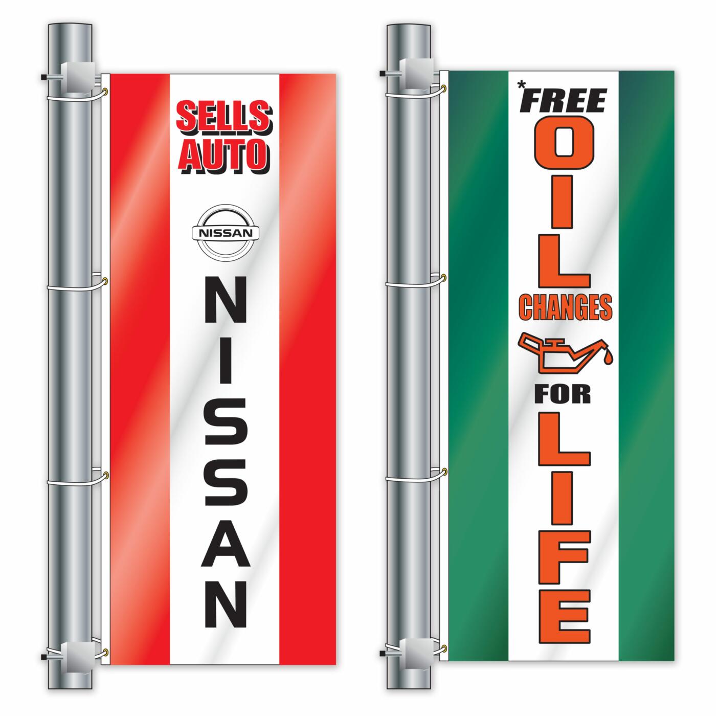 3' x 8' Double Face Pole Flags