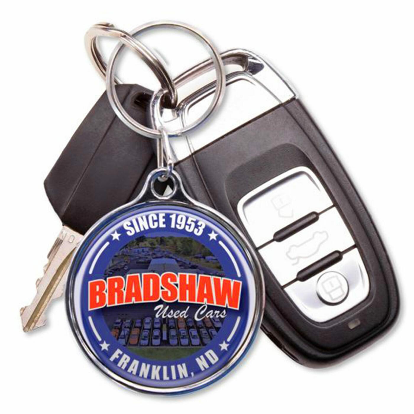 Domed Chrome Plated Key Fobs - Image 2